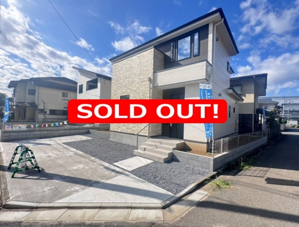 <b>流山市北3期<br>新築戸建<br>価格変更<font color=red>3,798</font>万円</b>
